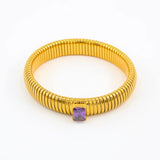 GSW3 Copper Zircon Bangles Female Hollow Crystal Party Gift