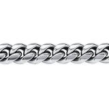 Silver Cuban Chain Necklace Hip Hop Jewelry