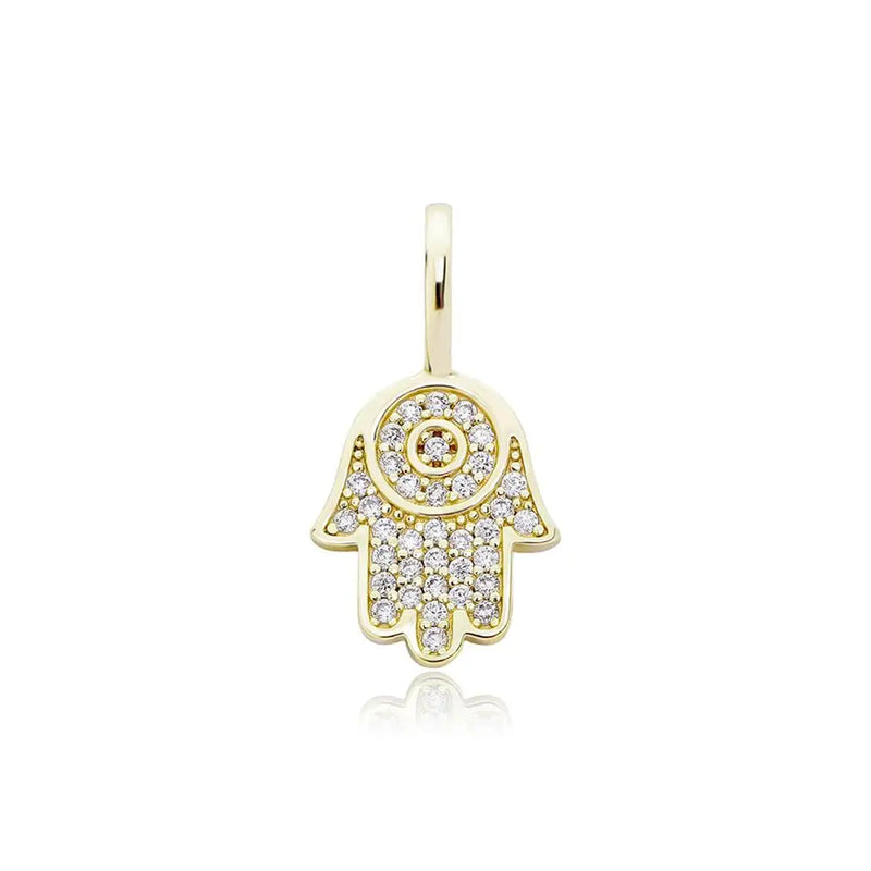 925 Silver Hand Pendant Iced Out CZ Hip Hop Jewelry