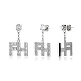 Letter Earrings Cubic Zirconal Punk Personality Name Drop Earring