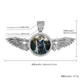 Wings Picture Frame Necklace Pendant Couple Gift