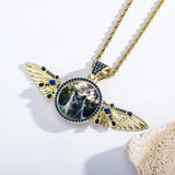 Wings Picture Frame Necklace Pendant Couple Gift