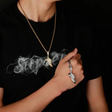 Shoes Pendant Necklace Silver Men Chain Jewelry