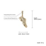 Shoes Pendant Necklace Silver Men Chain Jewelry