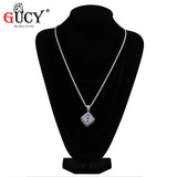 Hip Hop Dice Pendant Necklace Micro Pave Cubic Zircon Men Charm Jewelry
