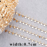 Bead Chain 18K Plated Jewelry Making DIY Bracelet Necklace 1m