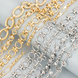 DIY Chain 18k Rhodium Plated Hand Made 1m/lot