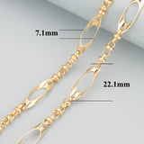 DIY Chain 18k Rhodium Plated Hand Made 1m/lot