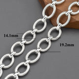 DIY Chain 18K Rhodium Plated 1m/lot