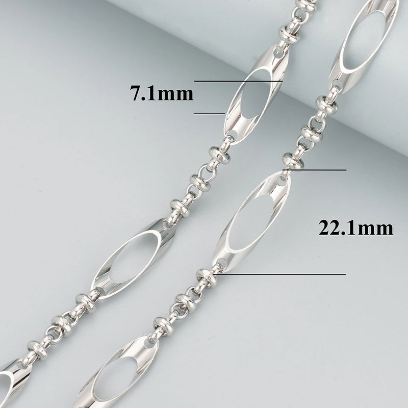 DIY Chain 18k Rhodium Plated Hand Made 1m/lot