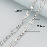 DIY Chain 18k Rhodium Plated Hand Made 1m/lot