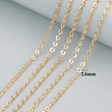 DIY Chain 18k Rhodium Plated Copper Charm 3m/lot