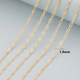 DIY Chain 18k Rhodium Plated Copper Charm 3m/lot