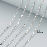 DIY Chain 18k Rhodium Plated Copper Charm 3m/lot