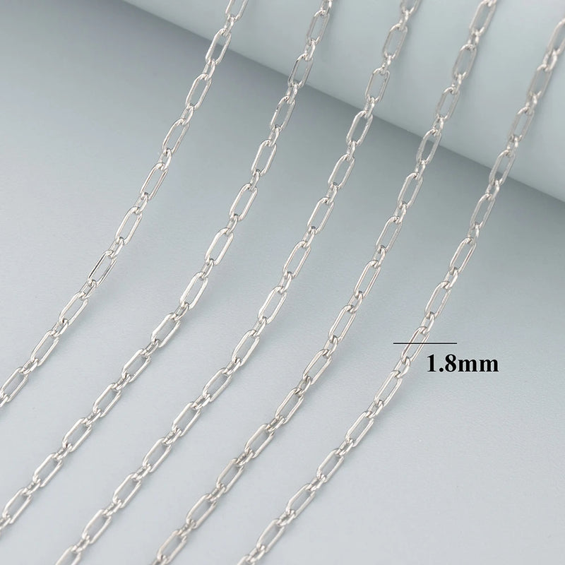 DIY Chain 18k Rhodium Plated Copper Charm 3m/lot