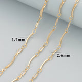 DIY Chain 18k Plated Copper Zircon 1m/Lot
