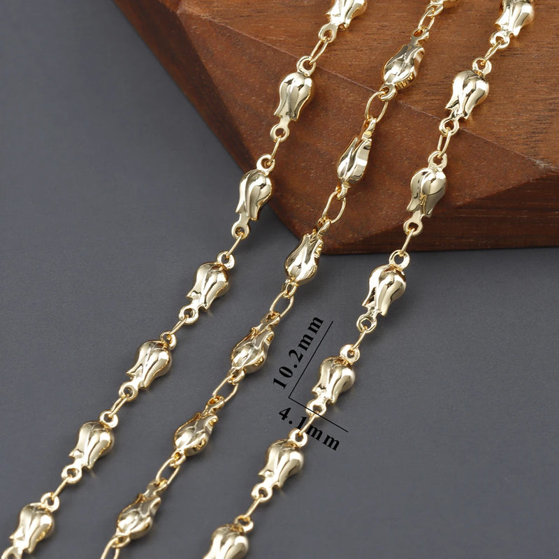 DIY Chain 18k Plated Copper Charm Jewelry Making Finding