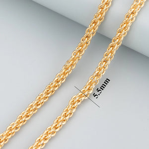 C172 DIY Chain 18K Plated Copper Metal Charms 1m/lot