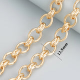 C172 DIY Chain 18K Plated Copper Metal Charms 1m/lot