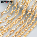 C172 DIY Chain 18K Plated Copper Metal Charms 1m/lot