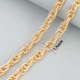 C172 DIY Chain 18K Plated Copper Metal Charms 1m/lot