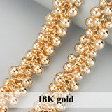 DIY Necklace Chain Accessories 18k Plated Silver KC Gold Nickel Free 50cm/Lot