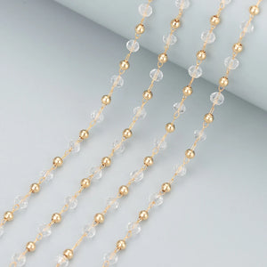 DIY Chain 18K Plated Copper Bead 1m/Lot