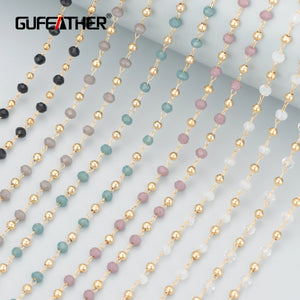 DIY Chain 18K Plated Copper Bead 1m/Lot