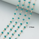 DIY Chain 18K Plated Copper Bead 1m/Lot