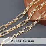 DIY Chain 18k Plated Copper Metal Charms 1m/Lot