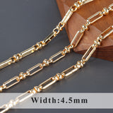 DIY Chain 18k Plated Copper Metal Charms 1m/Lot