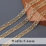 DIY Chain 18k Plated Copper Metal 1m/lot