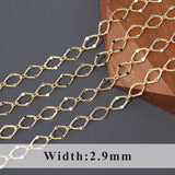 DIY Chain 18k Plated Copper Metal 1m/lot
