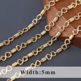 DIY Chain 18k Plated Copper Metal 1m/lot