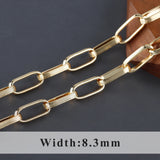 18k Rhodium Plated Copper Charm Chain for DIY Jewelry Making