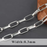 18k Rhodium Plated Copper Charm Chain for DIY Jewelry Making