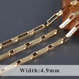 18k Rhodium Plated Copper Charm Chain for DIY Jewelry Making