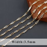 DIY Chain REACH Compliant 18K Plated Copper Zircon Charms 1m/lot