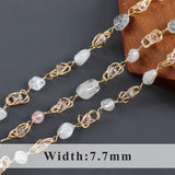 DIY Chain - 18k Plated, Copper, Zircons, Natural Stone