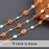 DIY Chain - 18k Plated, Copper, Zircons, Natural Stone