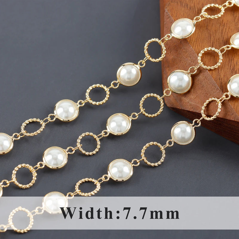 DIY Chain - 18k Plated, Copper, Zircons, Natural Stone