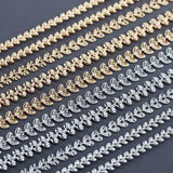 C242 DIY Chain 18k Rhodium Plated Copper Charm 1m/lot