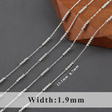 DIY Chain, 18k Rhodium Plated, Copper, 1m/lot