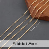 DIY Chain, 18k Rhodium Plated, Copper, 1m/lot