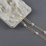 18K Plated DIY Chain | Natural Stone | Nickel Free | 1m/lot