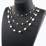 DIY Stainless Steel Chain with Natural Pearl - 1m/lot