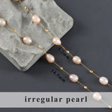 DIY Stainless Steel Chain with Natural Pearl - 1m/lot