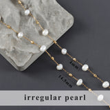 DIY Stainless Steel Chain with Natural Pearl - 1m/lot