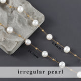 DIY Stainless Steel Chain with Natural Pearl - 1m/lot