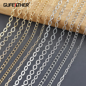 DIY Thin Chain 18K Rhodium Plated Copper 3m